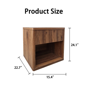 Night Stand Nightstand with Drawer Storage Fluted Bed Side <strong>Table</strong> End <strong>Table</strong> Large Modern Wide <strong>Bedside</strong> Stand <strong>Mid</strong> <strong>Century</strong> - Product Image 5