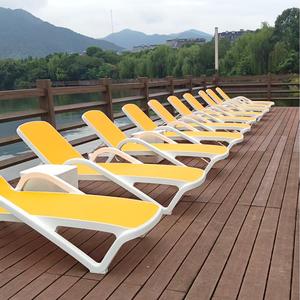 كرسي صالة حديث قابل للتعديل في جميع الأحوال الجوية كراسي استلقاء بلاستيكية للشاطئ في الهواء الطلق حديقة سطح السفينة الفندق-أسرة شمسية فاخرة - Product Image 6