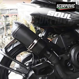 Huanglong 600/300 <span class=keywords><strong>Scorpio</strong></span> xe máy ống xả Thùng mới sửa đổi xe thể thao âm thanh phổ quát thép không gỉ roarin - Product Image 5