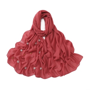 <span class=keywords><strong>Elegante</strong></span> e lussuoso accessorio senza tempo per il Comfort in Chiffon scialle in tessuto con perla sciarpa Hijab musulmana - Product Image 6