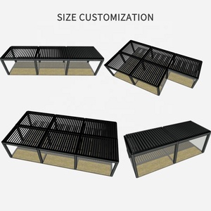 Pergola moderne en aluminium à lames orientables pour jardin extérieur, 3x3, 3x4, <span class=keywords><strong>4x3</strong></span>, 4x4, 4x5, 4x6, 6x3, 6x4, 6x5 m - Product Image 4