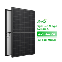 Jinko Tiger Panel surya Topcon, 425W 430W 435W 440W 54HL4R-B semua hitam Panel PV surya monokristalin