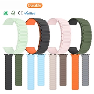 สายนาฬิกาแม่เหล็กซิลิโคน HUanlong อัลตร้า2 I Watch 7/8/9/10สายรัดข้อมือปรับได้แบบนิ่ม42/44/45/49มม. สำหรับ Apple Watch - Product Image 1