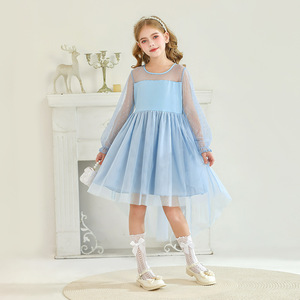 Vestido Formal de Alta Calidad para Niñas, con Excelente Acabado, Modelo 2026, de Encaje, Manga Larga, con Malla, Estilo Princesa, para Fiesta de Navidad, Venta al Por Mayor - Product Image 2