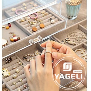 YAGELI Clear Acrylic <b>Makeup</b> Organizer Transparent <b>Box</b> with Drawers for Cosmetic Display Customized Color & Logo Gift Rack - Product Image 3