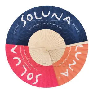 Custom printed Spanish wooden folding hand fan