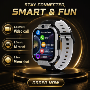 Smartwatch 4G per Bambini con GPS, WiFi, Videochiamata, Fotocamera, Display TFT, IP65, Cinturino in Silicone, <span class=keywords><strong>Sveglia</strong></span> - Product Image 2
