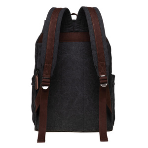 Custom 2025 Vintage <b>Large</b> Travel <b>Bag</b> Thick Canvas Drawstring School Backpack Waterproof Anti-theft <b>Laptop</b> Backpacks - Product Image 5