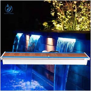 <span class=keywords><strong>Cascada</strong></span> acrílica moderna para piscina al aire libre, iluminación LED, <span class=keywords><strong>cascada</strong></span> <span class=keywords><strong>de</strong></span> acero inoxidable, hoja <span class=keywords><strong>de</strong></span> agua <span class=keywords><strong>de</strong></span> jardín <span class=keywords><strong>de</strong></span> <span class=keywords><strong>piedra</strong></span> transparente para hoteles - Product Image 3