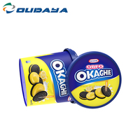 PP inyección 350g 400g plástico galleta contenedor tambor mantequilla Tina comida cubo IML contenedor y tapa