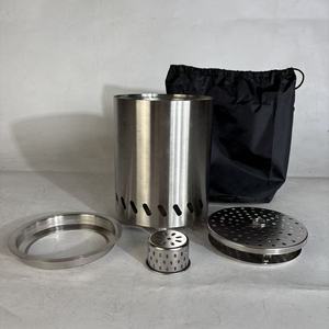 Brasero <span class=keywords><strong>de</strong></span> bureau en <span class=keywords><strong>bois</strong></span> - Mini poêle à <span class=keywords><strong>bois</strong></span> en acier inoxydable pour le bureau, le patio, le camping, la chaleur - Product Image 3