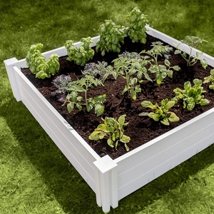 Chậu trồng cây trang trí chống thấm nước ngoài trời bằng nhựa PVC, thùng trồng cây nâng cao, chậu cây ngoài trời giá rẻ - Product Image 6