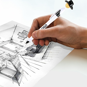 Stylo bille publicitaire en plastique en gros avec logo personnalisé, motif casquette en jean, pour étudiants et écoliers - Product Image 3