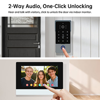Interphone vidéo pour villa, écran intérieur 7 pouces, système d'interphone réseau Tuya