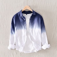Chemises en lin indien pour hommes, vêtements de luxe, styliste, tissu naturel, couleur unie, 100%