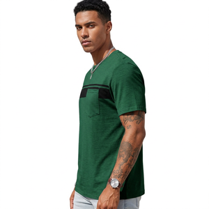 Camisetas de punto estampadas para hombre, transpirables, ecológicas, de 240 gramos, estilo casual con contraste, nueva moda 2025, antipilling, para venta en línea - Product Image 3