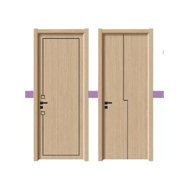 Venda quente de portas de madeira maciça por atacado portas personalizadas à prova de interiores para portas domésticas