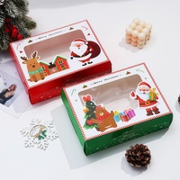 Boîte à dessert en papier écologique avec couvercle transparent pour emballage cadeau de tranches de gâteau, biscuits et chocolats, vente en gros