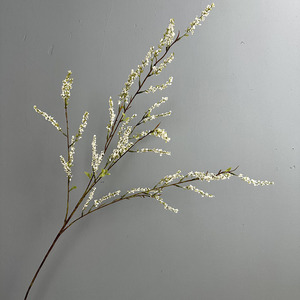 Nouvelle branche de saule artificielle 2026, fleur <span class=keywords><strong>blanche</strong></span> réaliste de Spirea, fausse fleur pour <span class=keywords><strong>la</strong></span> maison, les mariages, les bureaux et les arrangements floraux - Product Image 5