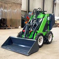 Automatischer Schaufelplanierer DET-450 Mini-Benzin-Raupenlader Kompakter Mini-Radlader für den privaten Hof und Erdbewegungsarbeiten