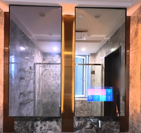 ZYTH Hotels Miroir intelligent tactile sans cadre avec téléviseur intégré, armoire de salle de bain étanche avec miroir LED intelligent