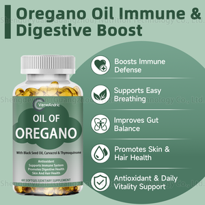 OEM Softgels Capsules Huile d'<span class=keywords><strong>Origan</strong></span> et Suppléments d'Huile <span class=keywords><strong>de</strong></span> Graine Noire <span class=keywords><strong>pour</strong></span> Adulte Soutien Immunitaire <span class=keywords><strong>Santé</strong></span> Digestive Avantages Antioxydants - Product Image 3
