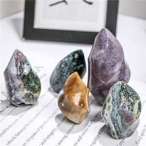 Pierre naturelle en gros : Jaspe Océanique, forme libre, torche de cristal flamboyante pour la décoration - Product Image 1