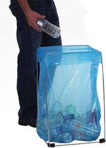 Huamaohengchun Durable Industrial Packaging Trash Bags 10 Gallon 120 Counts <b>Blue</b> LDPE - Product Image 4