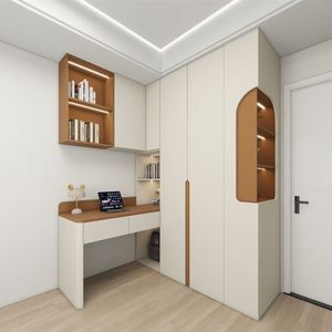 Armoire de chambre à coucher moderne sur pied, durable, écologique, de taille personnalisée, avec coiffeuse personnalisée pour les familles et les villas - Product Image 4
