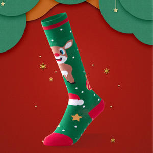 مخصص شعار ملون سبانديكس قطن نايلون عيد الميلاد فتاة صبي نساء رجال طفل طفل ضغط بيلاتس الرياضة قبضة جورب - Product Image 1