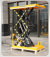 Capacité de charge 250KG Table élévatrice à ciseaux hydraulique manuelle Palette à rouleaux 1m Hauteur de levage Fonctionnement silencieux Nouveau matériau