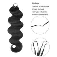Extensions vierges lisses/ondulées/à ondulations profondes/a effet mouillé, 30 pièces/sac, tissage invisible à l'aiguille, double trame, Cambodgien 36