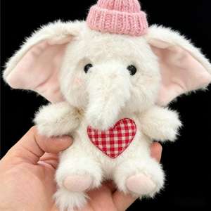 Portachiavi Creativo a Forma di Elefante in Peluche, Bambola in Cotone PP, Ornamento per Borse Regalo, Macchina a Pinza - Product Image 6