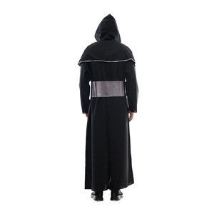 Costume de Médecin de la Peste avec Masque Bec d'Oiseau Noir, Manteau Long, Chapeau et Bâton pour Cosplay et Scène, Taille Adulte Unique - Product Image 5