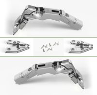 Engsel Sudut 165 Derajat Ultimate dengan Sistem Soft Close, Tanpa Protrusi untuk Lazy Susan dan Laci Kabinet Tarik Keluar