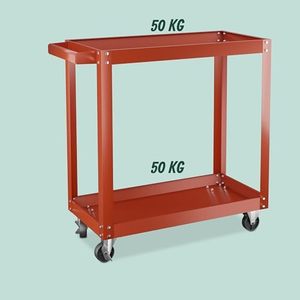 Armoire d'<span class=keywords><strong>atelier</strong></span> JINFENG 2 étagères 3 tiroirs Système de verrouillage latéral Style Jumbo 76x78x35 cm Capacité de charge maximale 100 kg Rouge - Product Image 5