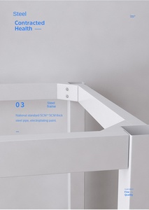 Simple <strong>Computer</strong> <strong>Desk</strong> Desktop Home Modern <strong>Desk</strong> Writing <strong>Desk</strong> Simple Study <strong>Table</strong> Steel and Wood <strong>Desk</strong> Double <strong>Desk</strong> - Product Image 5