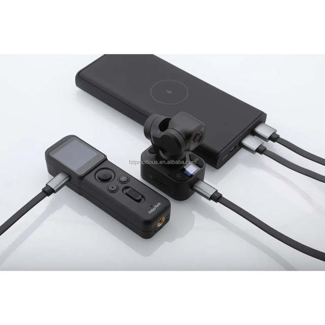 Feiyu Pocket 3 Stabilized Camera 4K 60FPS 12MP Photo, 3 Axis Stabilization, Cordless Wireless Wearable Design With AI Tracking