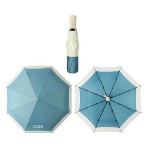 2026 Wholesale <b>Windproof</b> Safety Folding Tri-fold Automatic <b>Umbrella</b> with Multi Colors - Product Image 2