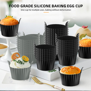 4 Pieces in Set Large Silicone Muffin Cups for Air <strong>Fryer</strong>, Silicon <strong>Egg</strong> Poacher Ramekins for Air <strong>Fryer</strong>, Air <strong>Fryer</strong> <strong>Egg</strong> Molds - Product Image 5