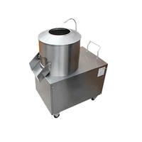 Commerciële automatische roestvrijstalen aardappel- en zoete aardappel schilmachine, kleine gemberreinigingsmachine met kernlagercomponent