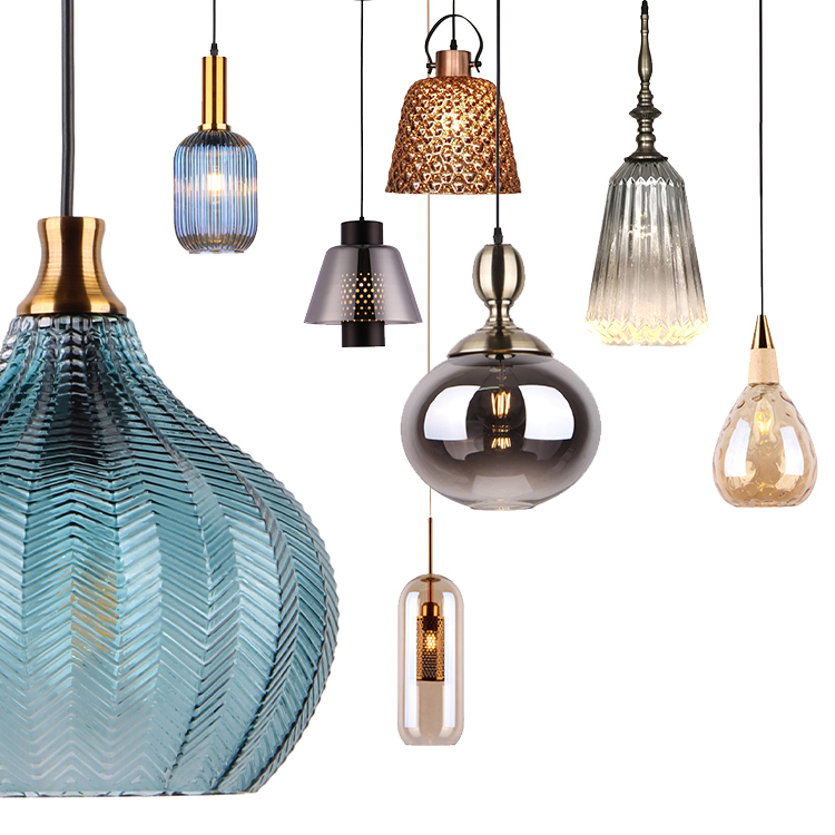 Nordic Glass Ball Hanging Lamp Modern Restaurant Kitchen Led Pendant Light