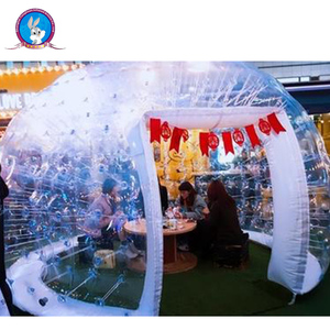 Tente <span class=keywords><strong>bulle</strong></span> gonflable en PVC populaire, transparente, avec structure métallique, imperméable, résistante aux intempéries, durable, pompe électrique, installation facile, pour le camping - Product Image 4
