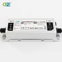Controlador LED Zetoo de 50W IP66 con Garantía de 5 Años, Control de Tiempo y Atenuación, Salida Única, Carcasa de Aluminio para Alumbrado Público Exterior
