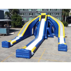 10米高的巨型充气三重水上滑梯，适用于成人户外特技和水上娱乐场合，来自中国充气装置