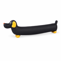 Jouet couineur pour chien en latex naturel, jouet à mâcher extra long en forme de teckel, jouet de dentition souple pour chiots et chiens de petite et moyenne taille