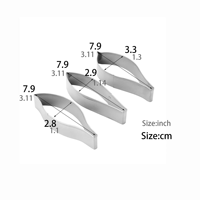 Lot de 3 moules à pétales de fleurs pour décoration de gâteaux, ensemble de découpoirs à fondant Barbadoslily