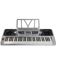 Portable 61-Keys MIDI Digital Piano with LCD Display Musical Keyboard Instrument Featuring Electronic Piano Lighting Effects