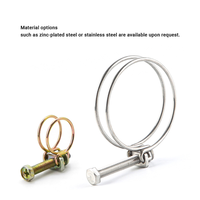 Clips de tuyau de carburant à compression de type bande à ressort à boucle en acier zingué robuste collier de serrage à Double fil à serrage automatique