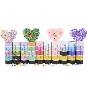 Customizable Metallic Gold Confetti Party Popper Cannons Handheld Fireworks Wedding Birthday Celebration Confetti Popper